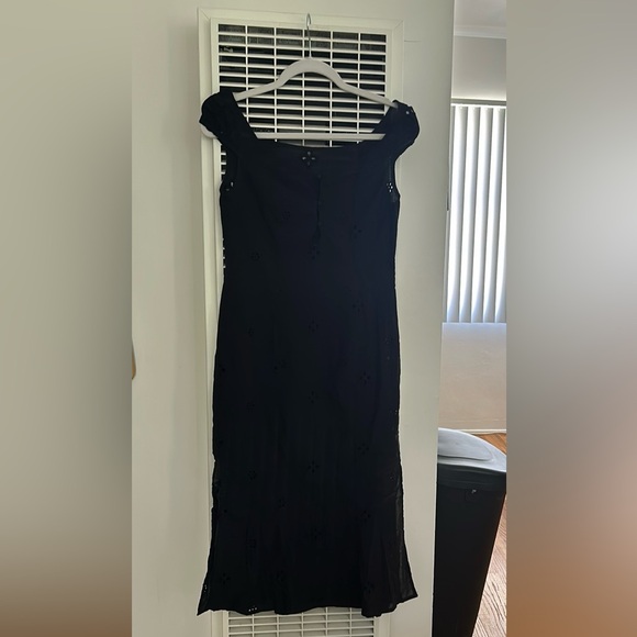 COMMENSE Cotton Keyhole Neckline Midi Dress - Picture 8 of 9